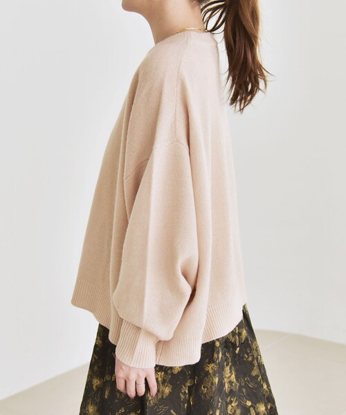 quaranciel(カランシエル)の「〈手洗い可能〉AQUA カシミヤ ミックス ドルマン ニット(ニット/セーター・レディース・ワイン/ブラック/ベージュ/ブルー/ライトグレー/キャメル・ONE SIZE)」の8枚目の写真