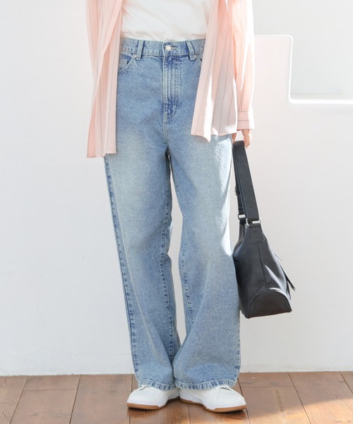 Honeys（ハニーズ）の「ストレートパンツ（股下６９ｃｍ）（デニムパンツ・レディース・ブルー系その他/グレー/ブルー系その他3/ライトグレー/ブルー系その他2・3L/L/LL/M/S/SS）」の5枚目の写真