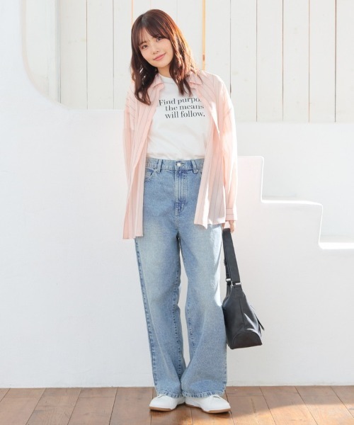 Honeys（ハニーズ）の「ストレートパンツ（股下６９ｃｍ）（デニムパンツ・レディース・ブルー系その他/グレー/ブルー系その他3/ライトグレー/ブルー系その他2・3L/L/LL/M/S/SS）」の8枚目の写真
