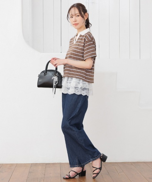 Honeys（ハニーズ）の「ストレートパンツ（股下６９ｃｍ）（デニムパンツ・レディース・ブルー系その他/グレー/ブルー系その他3/ライトグレー/ブルー系その他2・3L/L/LL/M/S/SS）」の12枚目の写真