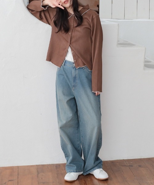 Honeys（ハニーズ）の「ストレートパンツ（股下６９ｃｍ）（デニムパンツ・レディース・ブルー系その他/グレー/ブルー系その他3/ライトグレー/ブルー系その他2・3L/L/LL/M/S/SS）」の13枚目の写真