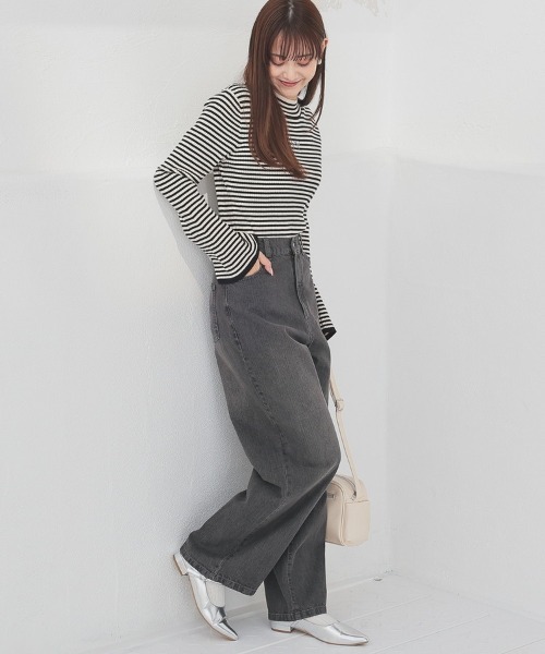 Honeys（ハニーズ）の「ストレートパンツ（股下６９ｃｍ）（デニムパンツ・レディース・ブルー系その他/グレー/ブルー系その他3/ライトグレー/ブルー系その他2・3L/L/LL/M/S/SS）」の17枚目の写真