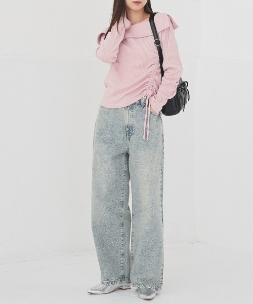 Honeys（ハニーズ）の「ストレートパンツ（股下６９ｃｍ）（デニムパンツ・レディース・ブルー系その他/グレー/ブルー系その他3/ライトグレー/ブルー系その他2・3L/L/LL/M/S/SS）」の21枚目の写真