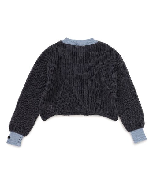 algy（アルジー）の「シアーニット（ニット/セーター・キッズ・サックスブルー/オフホワイト/チャコール・XX-SMALL/X-SMALL/MEDIUM/SMALL）」の7枚目の写真