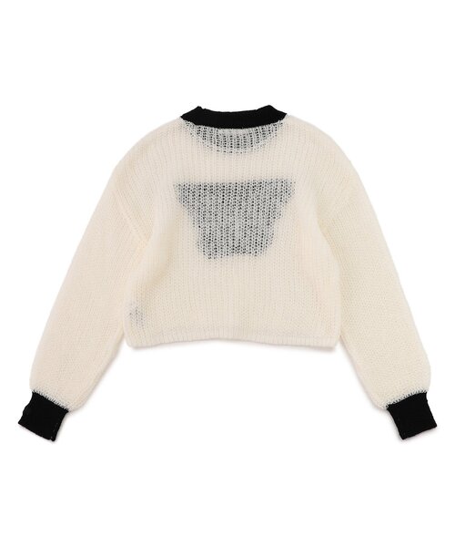 algy（アルジー）の「シアーニット（ニット/セーター・キッズ・サックスブルー/オフホワイト/チャコール・XX-SMALL/X-SMALL/MEDIUM/SMALL）」の8枚目の写真