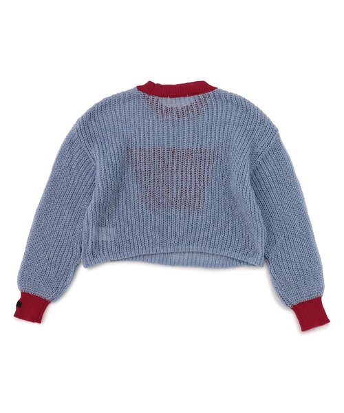 algy（アルジー）の「シアーニット（ニット/セーター・キッズ・サックスブルー/オフホワイト/チャコール・XX-SMALL/X-SMALL/MEDIUM/SMALL）」の9枚目の写真