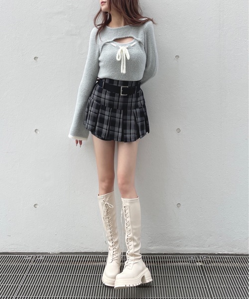 one way(ワンウェイ)の「レイヤード風ニット(ニット/セーター・レディース・ホワイト/グレー/ピンク・FREE)」の19枚目の写真