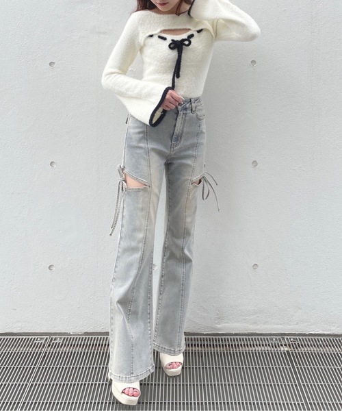 one way(ワンウェイ)の「レイヤード風ニット(ニット/セーター・レディース・ホワイト/グレー/ピンク・FREE)」の22枚目の写真