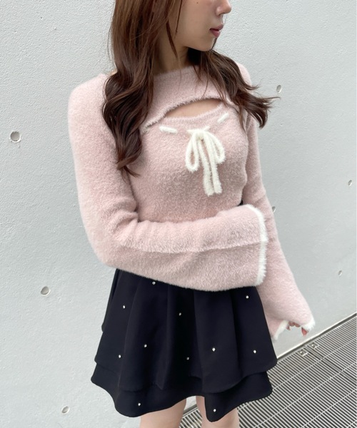 one way(ワンウェイ)の「レイヤード風ニット(ニット/セーター・レディース・ホワイト/グレー/ピンク・FREE)」の11枚目の写真