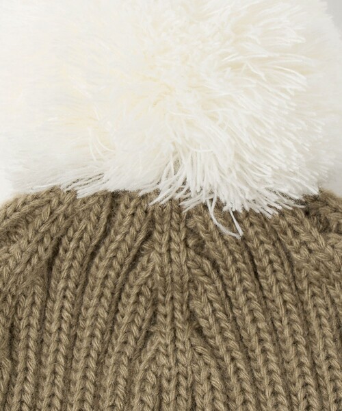 THE NORTH FACE（ザノースフェイス）の「＜THE NORTH FACE＞ポンポンカプッチョ / ニット帽 / キッズ（ニットキャップ/ビーニー・キッズ・オフホワイト/ベージュ/ロイヤルブルー・FREE）」の6枚目の写真