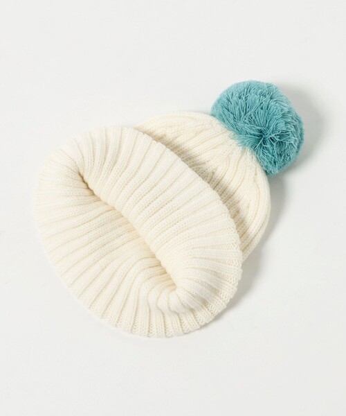 THE NORTH FACE（ザノースフェイス）の「＜THE NORTH FACE＞ポンポンカプッチョ / ニット帽 / キッズ（ニットキャップ/ビーニー・キッズ・オフホワイト/ベージュ/ロイヤルブルー・FREE）」の11枚目の写真