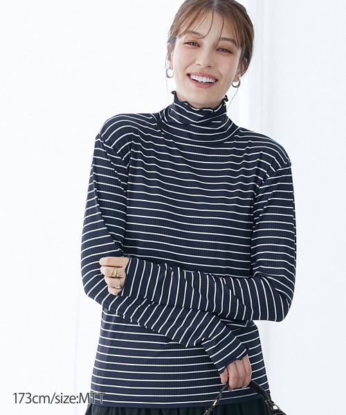 チョゲピシャルレリブハイネックカットソーLサイズ2枚 ニッセン 細リブハイネックカットソートップス L LL 3L NISSEN