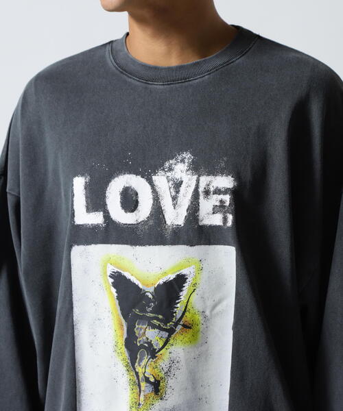 DANKE SCHON（ダンケシェーン）の「【WEB&DEPOT限定】DankeSchon/ダンケシェーン/PIGMENT L/S TEE LOVE（Tシャツ/カットソー・レディース・ブラック/ベージュ・M/L）」の17枚目の写真