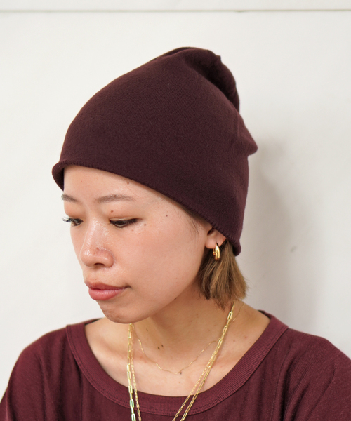 AP STUDIO（エーピーストゥディオ）の「ソフトリブビーニー（ニットキャップ/ビーニー・レディース・ボルドー/ブラック/チャコールグレー・FREE）」の11枚目の写真