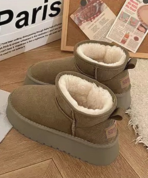 WESTSEA（ウエストシー）の「厚底 裏ファー ショートブーツ（ブーツ・レディース・ブラック/ベージュ/ブラウン・23㎝/23.5㎝/24㎝/24.5㎝）」の17枚目の写真