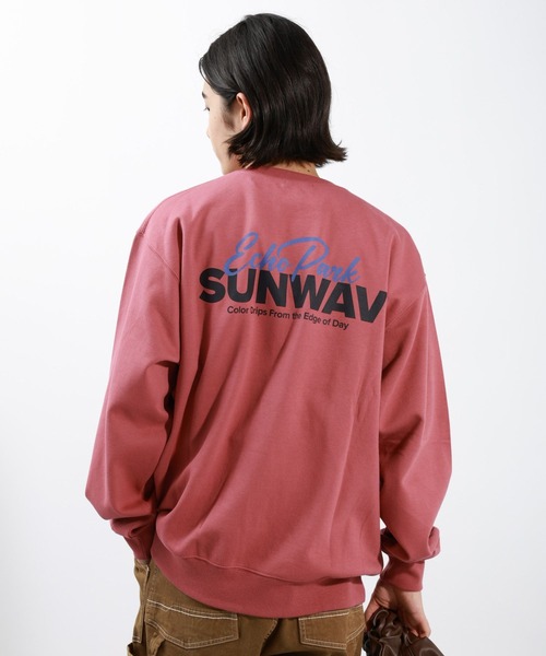 BAYFLOW（ベイフロー）の「DAYLIFEプリントスウェット（スウェット・メンズ・ピンク/チャコールグレー/ホワイト/グリーン・MEDIUM/LARGE）」の4枚目の写真