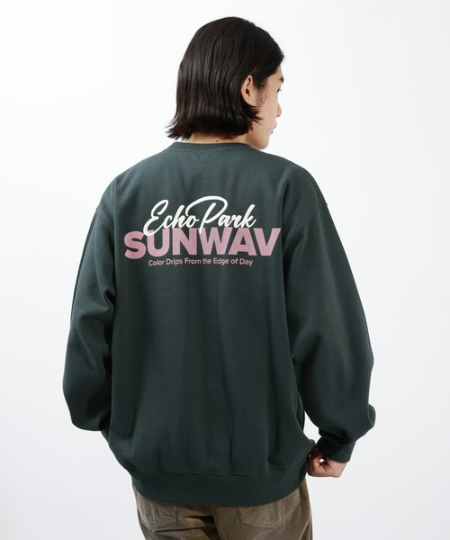 BAYFLOW（ベイフロー）の「DAYLIFEプリントスウェット（スウェット・メンズ・ピンク/チャコールグレー/ホワイト/グリーン・MEDIUM/LARGE）」の2枚目の写真