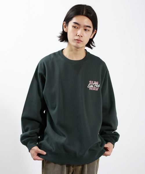 BAYFLOW（ベイフロー）の「DAYLIFEプリントスウェット（スウェット・メンズ・ピンク/チャコールグレー/ホワイト/グリーン・MEDIUM/LARGE）」の10枚目の写真