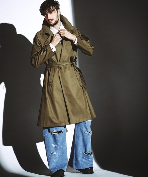 NO ID.(ノーアイディ)の「【NO ID.】Ventile Overcoat / ベンタイル オーバーコート(トレンチコート・メンズ・グレー/カーキ/ブラック・ONE SIZE)」の18枚目の写真