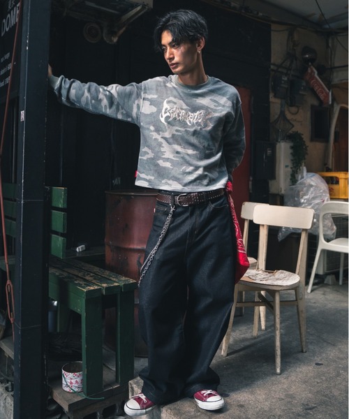 centimeter（センチメーター）の「Tribal thermal long tee（スウェット・メンズ・ブラック/アイボリー/グリーン系カモフラージュ・MEDIUM/LARGE/X-LARGE）」の7枚目の写真