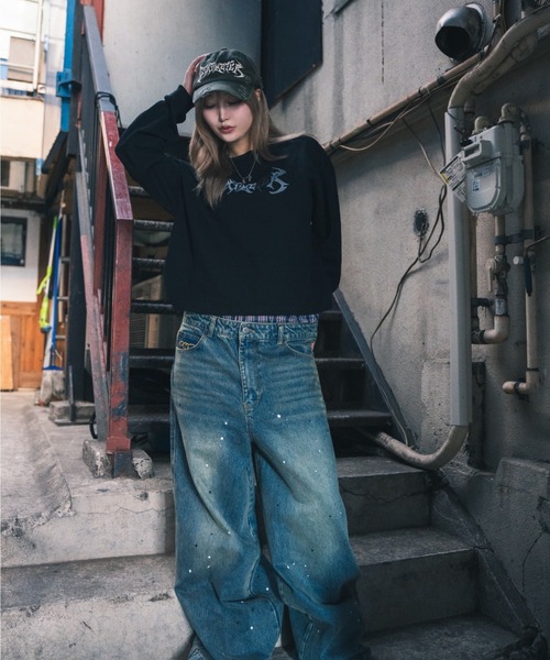centimeter（センチメーター）の「Tribal thermal long tee（スウェット・メンズ・ブラック/アイボリー/グリーン系カモフラージュ・MEDIUM/LARGE/X-LARGE）」の6枚目の写真