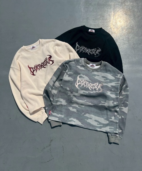 centimeter（センチメーター）の「Tribal thermal long tee（スウェット・メンズ・ブラック/アイボリー/グリーン系カモフラージュ・MEDIUM/LARGE/X-LARGE）」の5枚目の写真