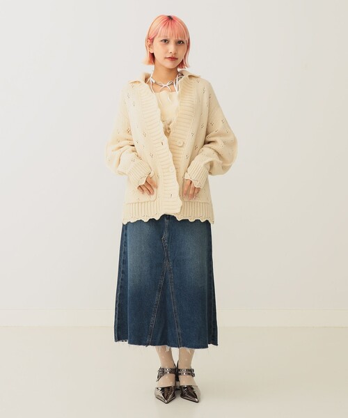 セール】【1/9値下げ】アイレット ニット ジャケット（カーディガン