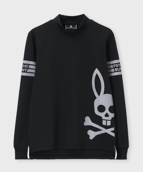Psycho Bunny（サイコバニー）の「[WEB限定]マークラインサイドロゴ モックネックＴシャツ（Tシャツ/カットソー・メンズ・ブラック/ライトグレー・MEDIUM/SMALL/X-LARGE/LARGE）」の6枚目の写真