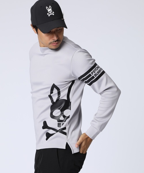 Psycho Bunny（サイコバニー）の「[WEB限定]マークラインサイドロゴ モックネックＴシャツ（Tシャツ/カットソー・メンズ・ブラック/ライトグレー・MEDIUM/SMALL/X-LARGE/LARGE）」の7枚目の写真