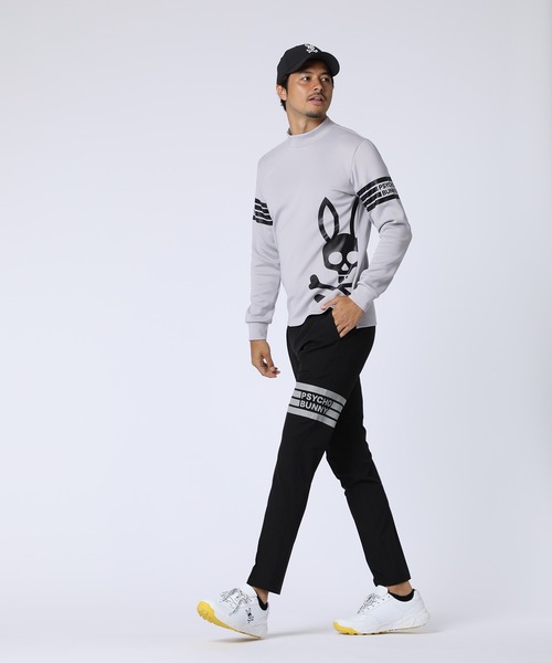 Psycho Bunny（サイコバニー）の「[WEB限定]マークラインサイドロゴ モックネックＴシャツ（Tシャツ/カットソー・メンズ・ブラック/ライトグレー・MEDIUM/SMALL/X-LARGE/LARGE）」の9枚目の写真