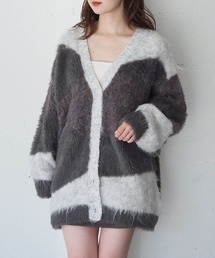 tiptop | 異素材MIXVネックカーディガン(カーディガン/ボレロ)