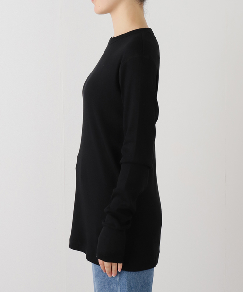 JOURNAL STANDARD LUXE(ジャーナルスタンダード ラックス)の「テレコ クルーネックプルオーバー(Tシャツ/カットソー・レディース・ブラック/ホワイト・FREE)」の7枚目の写真