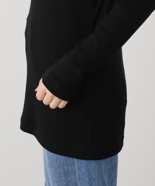 JOURNAL STANDARD LUXE(ジャーナルスタンダード ラックス)の「テレコ クルーネックプルオーバー(Tシャツ/カットソー・レディース・ブラック/ホワイト・FREE)」の3枚目の写真