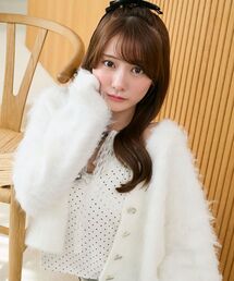 MAJESTIC LEGON | ふわふわVネックショートカーデ(カーディガン/ボレロ)