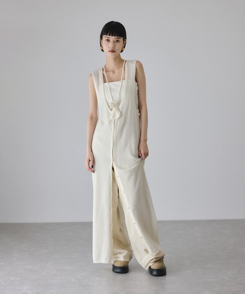 セール】モヘアミックスUネックワンピースネックポーチセット