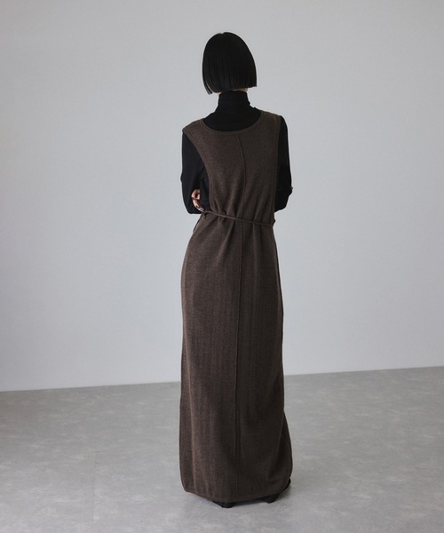 ADAM ET ROPE'(アダムエロペ)の「モヘアミックスUネックワンピースネックポーチセット(ワンピース・レディース・ダークブラウン/ホワイト・FREE)」の22枚目の写真