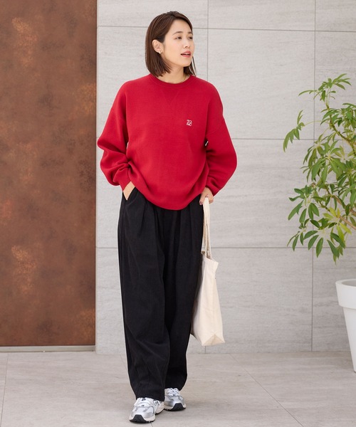 コーデュロイ 2タック ストレッチ イージーワイドカーブパンツ【THE