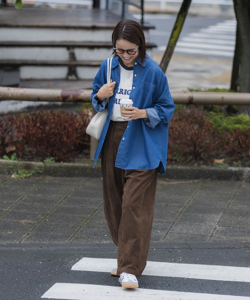 THE CRAFT CREW PRODUCTS(ザクラフトクループロダクツ)の「コーデュロイ 2タック ストレッチ イージーワイドカーブパンツ / ウォッシャブル・イージーケア・ストレッチ【THE CRAFT CREW PRODUCTS】(その他パンツ・レディース・ブラック/アイボリー/ブラウン/ベージュ/ネイビー・S/M)」の12枚目の写真