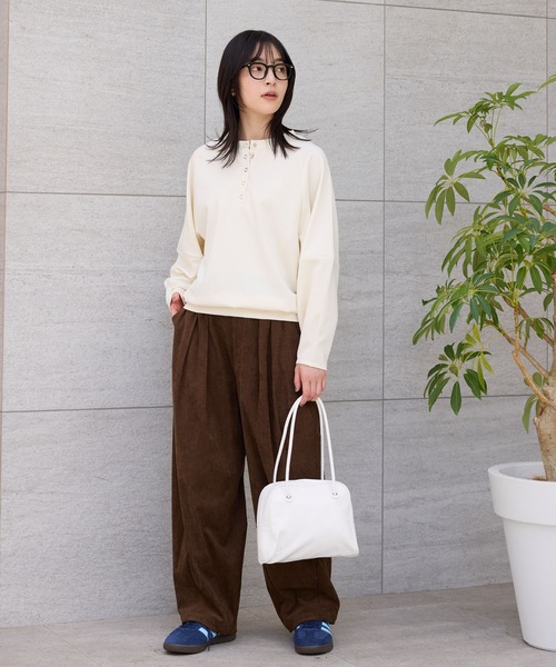 THE CRAFT CREW PRODUCTS(ザクラフトクループロダクツ)の「コーデュロイ 2タック ストレッチ イージーワイドカーブパンツ / ウォッシャブル・イージーケア・ストレッチ【THE CRAFT CREW PRODUCTS】(その他パンツ・レディース・ブラック/アイボリー/ブラウン/ベージュ/ネイビー・S/M)」の17枚目の写真