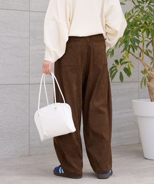THE CRAFT CREW PRODUCTS(ザクラフトクループロダクツ)の「コーデュロイ 2タック ストレッチ イージーワイドカーブパンツ / ウォッシャブル・イージーケア・ストレッチ【THE CRAFT CREW PRODUCTS】(その他パンツ・レディース・ブラック/アイボリー/ブラウン/ベージュ/ネイビー・S/M)」の18枚目の写真
