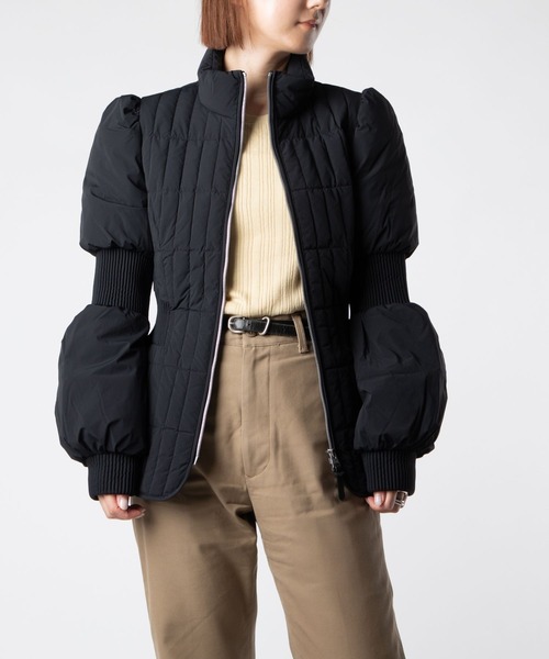 Mackage（マッカージュ）の「Mackage  FELICIA Mixed Media Jacket マッカージュ フェリカ ダウンジャケット（ダウンジャケット/コート・レディース・ブラック・MEDIUM/LARGE）」の5枚目の写真
