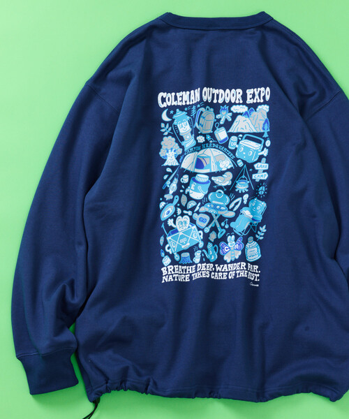 COLEMAN（コールマン）の「Coleman/コールマン Coleman×Chocomoo×FREAK'S STORE 別注 コールマン チョコムー outdoor expo ドローコード クルーネック スウェット（スウェット・メンズ・ライトグレー/チャコールグレー/ブルー・MEDIUM/LARGE）」の22枚目の写真