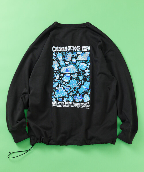 COLEMAN（コールマン）の「Coleman/コールマン Coleman×Chocomoo×FREAK'S STORE 別注 コールマン チョコムー outdoor expo ドローコード クルーネック スウェット（スウェット・メンズ・ライトグレー/チャコールグレー/ブルー・MEDIUM/LARGE）」の19枚目の写真