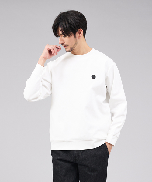 ABAHOUSE GRAY(アバハウスグレイ)の「【SMART CLOSET】ハイゲージ ポンチ プルオーバー スウェット / セットアップ対応(スウェット・メンズ・オフホワイト/モカ/ネイビー/ブラック・46/48)」の2枚目の写真