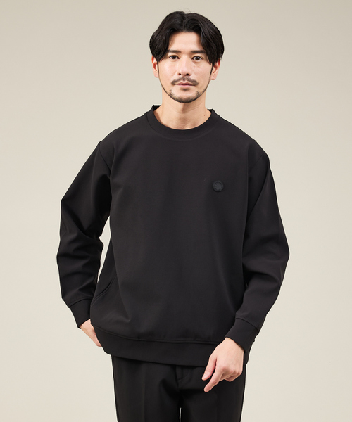 ABAHOUSE GRAY(アバハウスグレイ)の「【SMART CLOSET】ハイゲージ ポンチ プルオーバー スウェット / セットアップ対応(スウェット・メンズ・オフホワイト/モカ/ネイビー/ブラック・46/48)」の3枚目の写真