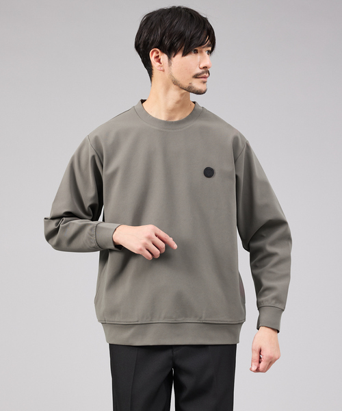 ABAHOUSE GRAY(アバハウスグレイ)の「【SMART CLOSET】ハイゲージ ポンチ プルオーバー スウェット / セットアップ対応(スウェット・メンズ・オフホワイト/モカ/ネイビー/ブラック・46/48)」の4枚目の写真
