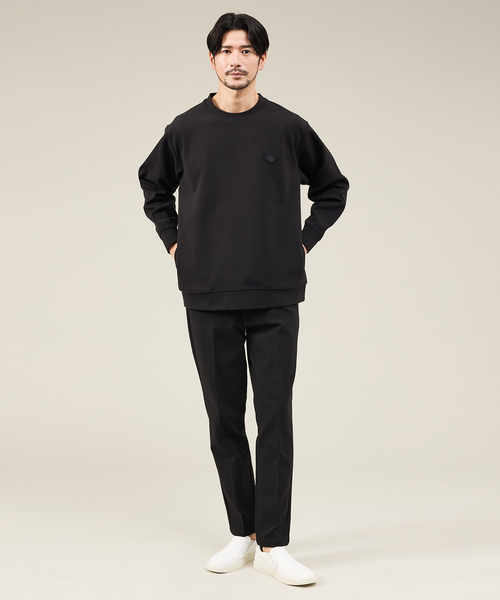 ABAHOUSE GRAY(アバハウスグレイ)の「【SMART CLOSET】ハイゲージ ポンチ プルオーバー スウェット / セットアップ対応(スウェット・メンズ・オフホワイト/モカ/ネイビー/ブラック・46/48)」の5枚目の写真