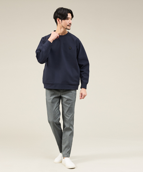 ABAHOUSE GRAY(アバハウスグレイ)の「【SMART CLOSET】ハイゲージ ポンチ プルオーバー スウェット / セットアップ対応(スウェット・メンズ・オフホワイト/モカ/ネイビー/ブラック・46/48)」の15枚目の写真