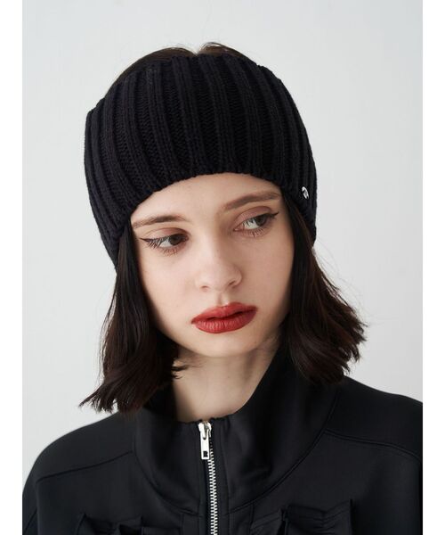 jouetie（ジュエティ）の「ワイドニットターバン（ヘアバンド・レディース・グレー/ブラック・FREE）」の4枚目の写真