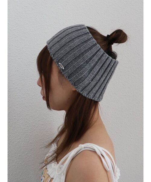 jouetie（ジュエティ）の「ワイドニットターバン（ヘアバンド・レディース・グレー/ブラック・FREE）」の6枚目の写真